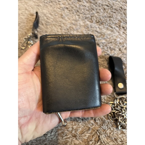 Vintage Harley Davidson Leather Chain Wallet Made In The USA - Picture 7 of 13